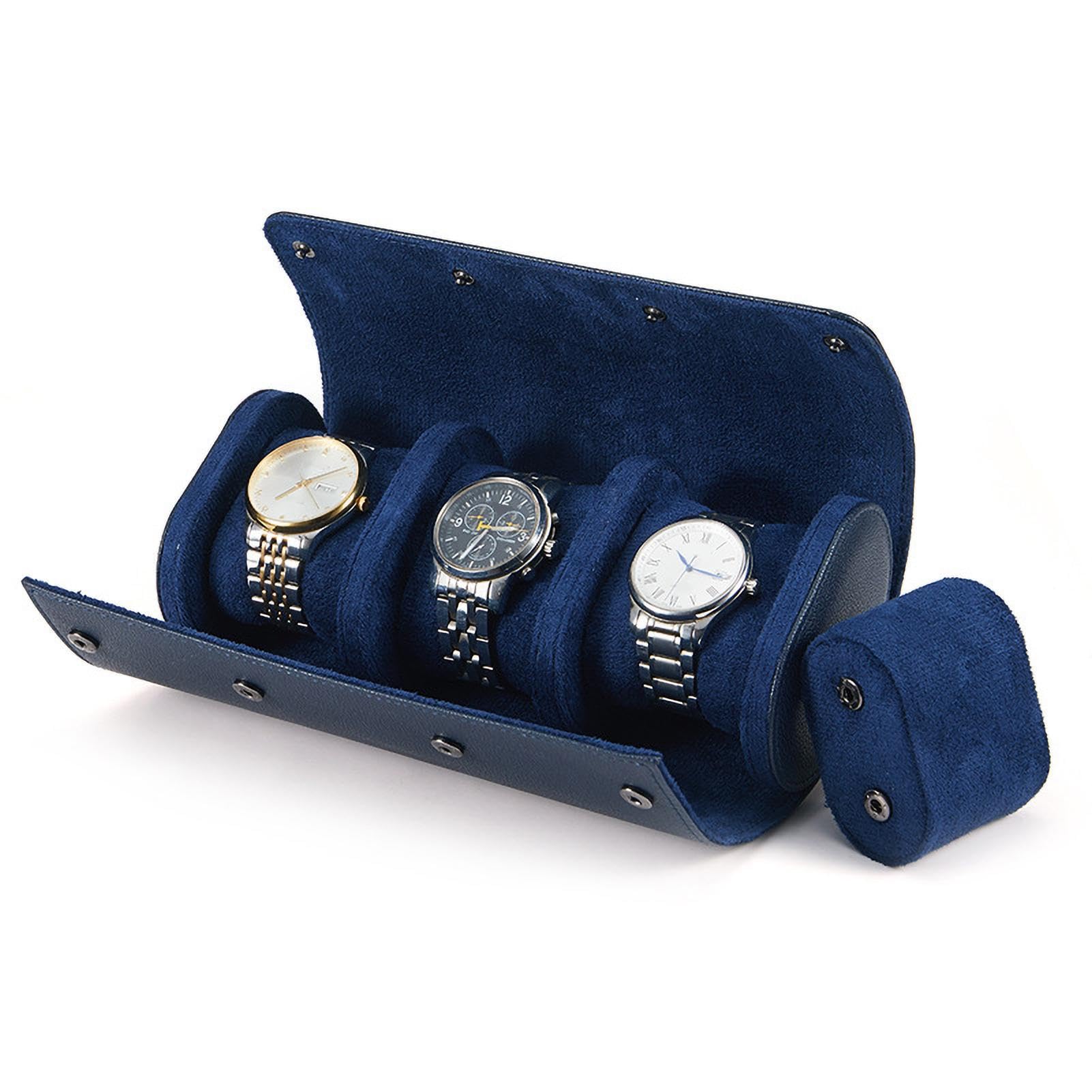 Iplusmile Custodia Rotolo Per Orologi In Tela Khaki – Porta Orologi E Gioielli Leggera, 17x8 Cm