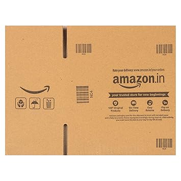 Prockage Amazon Branded 3 Ply | NC - 4 | Corrugated Box | Size: 17.8L X 10.2W X 10.2H CM (7.0 X 4.0W X 4.0H INCHES) | Pack of 50 | For Packing