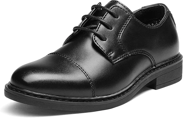 Bruno Marc Boy’s Dress Oxford Formal Shoes,Size 9 Toddler,Black,SBOX211K