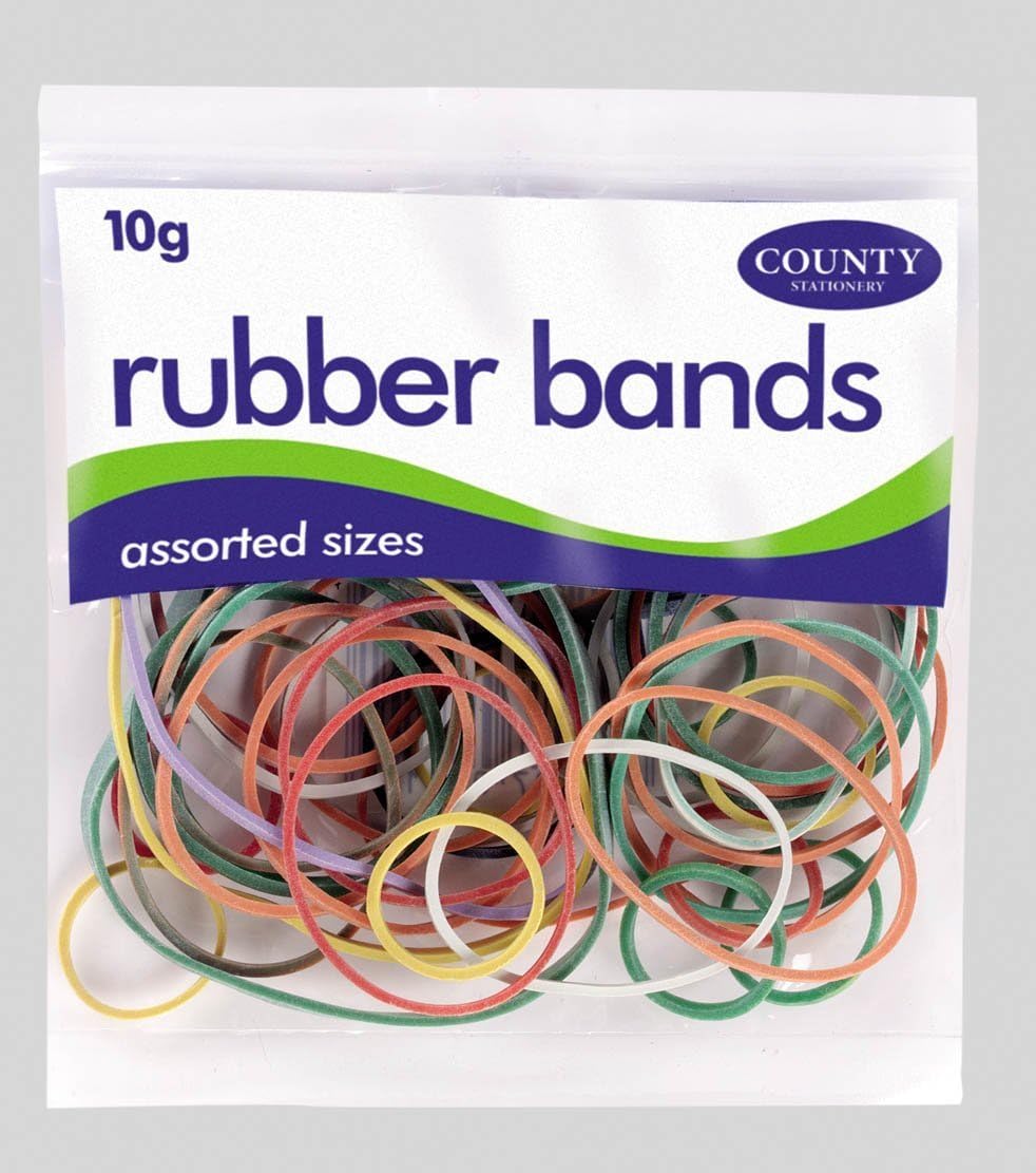 Packets Rubber Bands Assorted Sizes Office Products