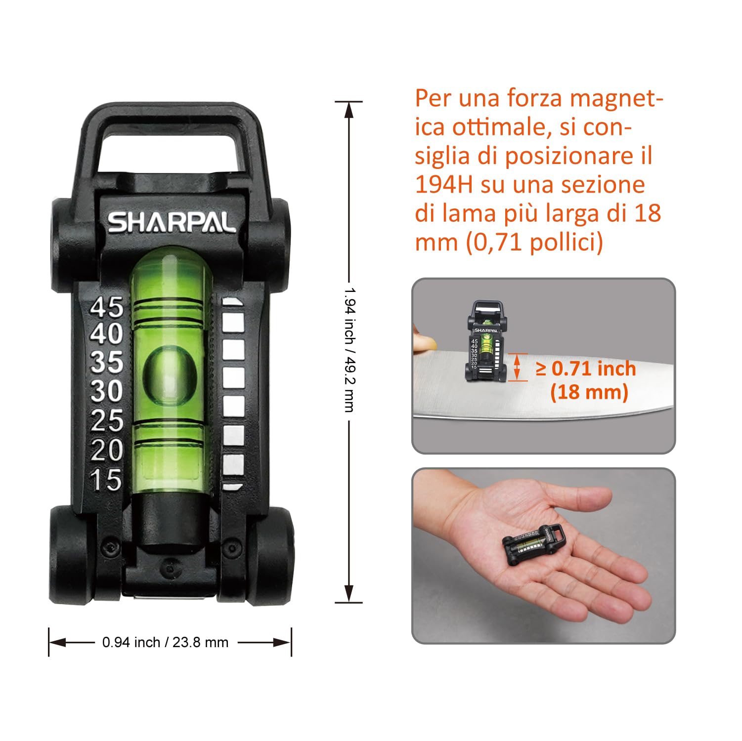 Calibro Per Angolo In Acciaio Inox - Misuratore Di Smusso 12 Angoli (15°-120°), Per Coltelli E Utensili