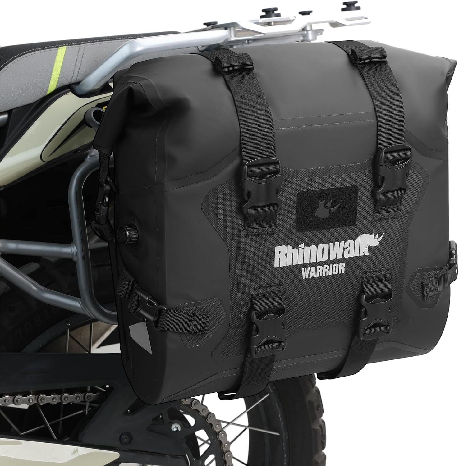 Alforja impermeable para motocicleta Rhinowalk 24L negra