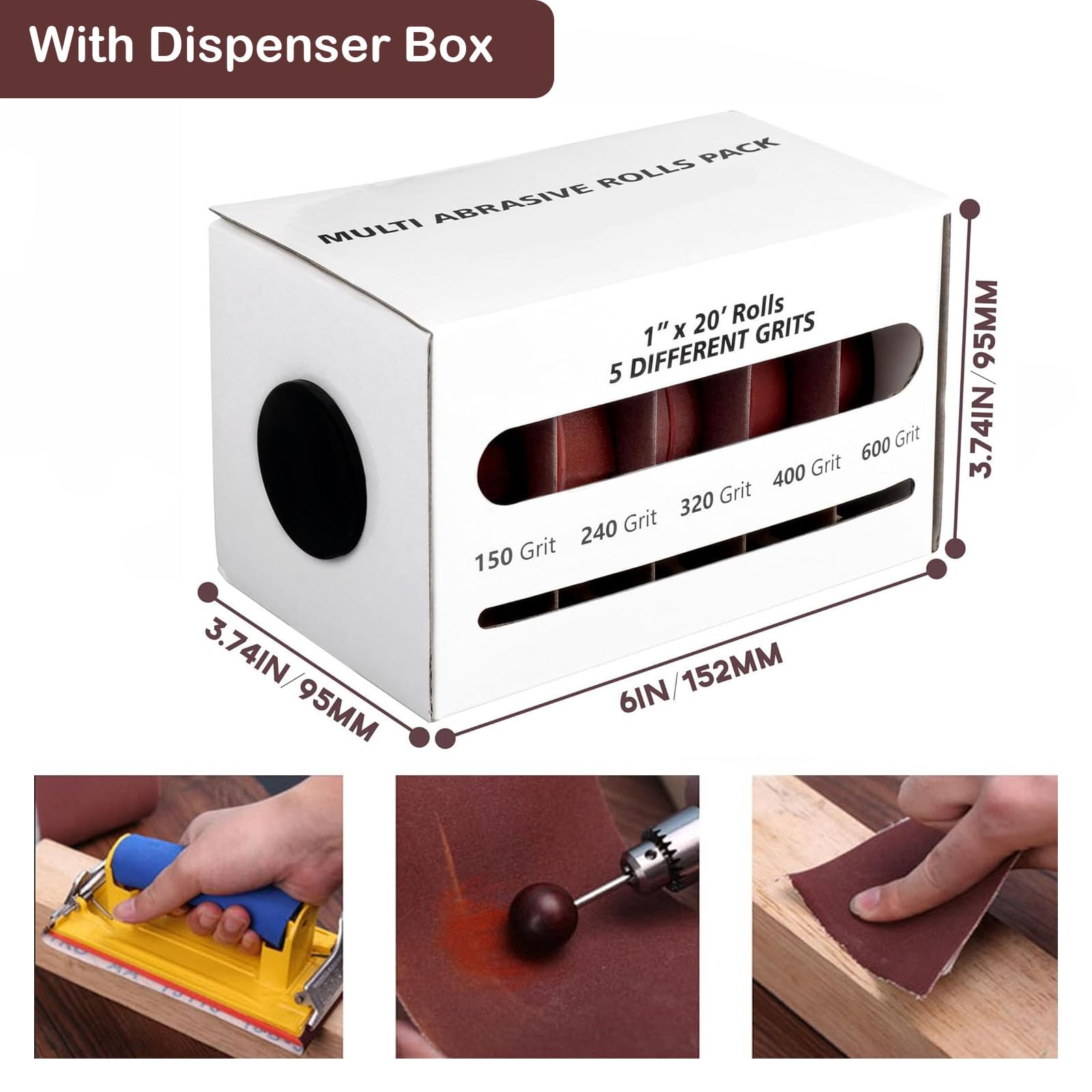 Rouleau De Papier Abrasif Grain 80, Rouleaux De Papier Abrasif En Oxyde