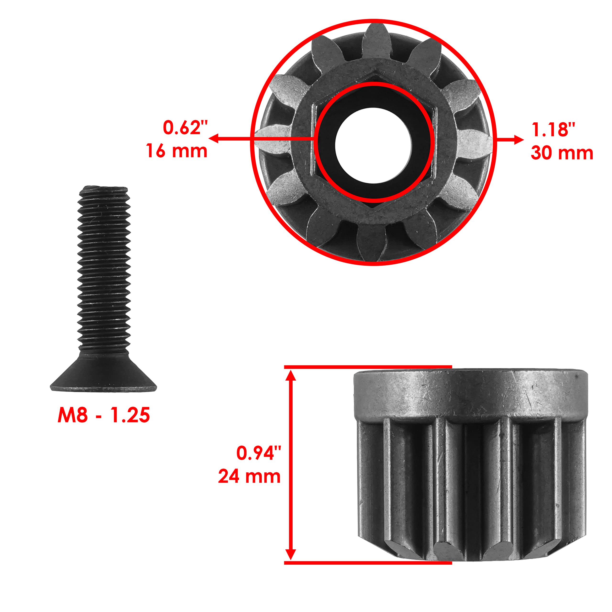 「RT-197189」 Amazon.com: Caltric Engranaje de dirección con placa Husqvarna