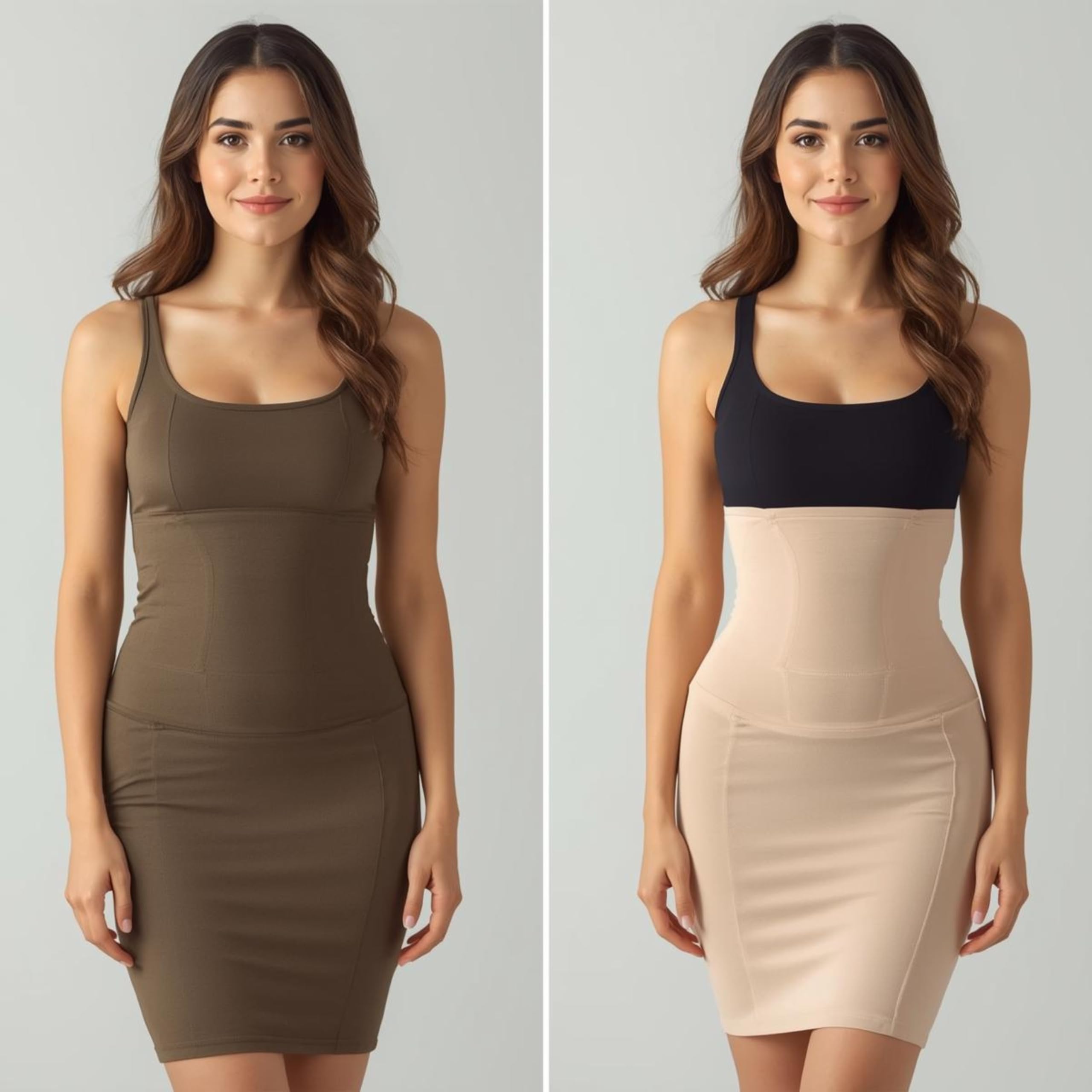 ANAISSA Fajas Reductoras Mujer Pack 2 Ud. Faja Reductora Mujer Adelgazante Banda Push-Up Sin Costuras. Cinturilla Reductora Vientre Plano. Tecnología Emana para Efecto Moldeador Duradero.