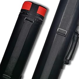 BY SPORTS 2x2 Hard cue case Oval Pool Cue Billiard Stick Carrying Case