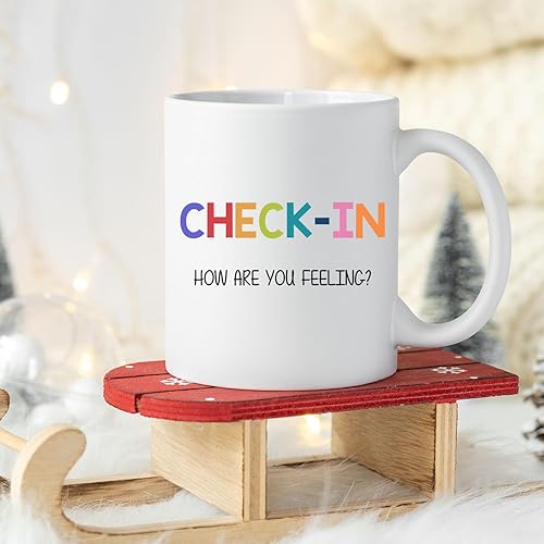 Miniatura 10 de LNOKRIM Positivi-Taza de té, taza de café de afirmación de positividad, regalo para maestro terapeuta consejero, taza de café de autoconversación