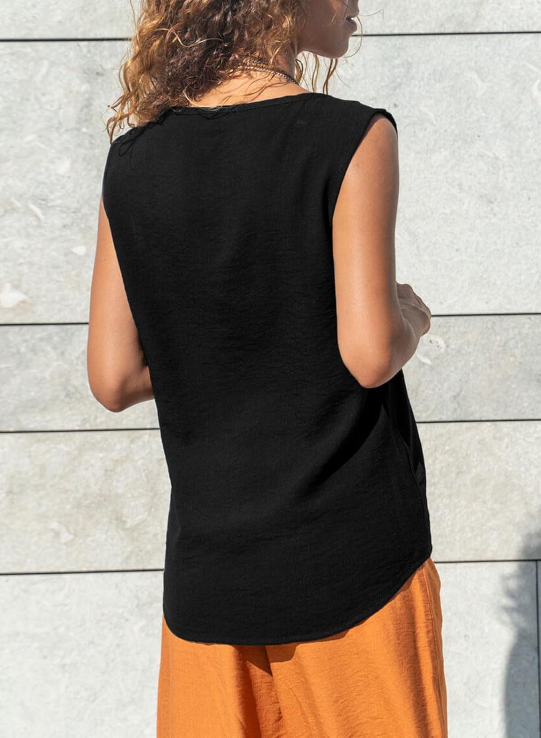 miduo Womens Square Neck Tank Tops Casual Loose Fit Tanks Sleeveless Shirts Blouses - Image 5