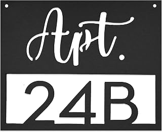 Station Park Address Plaque (Apt) – Personalized Metal House Number Sign for Home or Apartment, Custom Outdoor Address Plate with Script Detail, Modern Rectangle Design, 9"–15", Handcrafted in USA