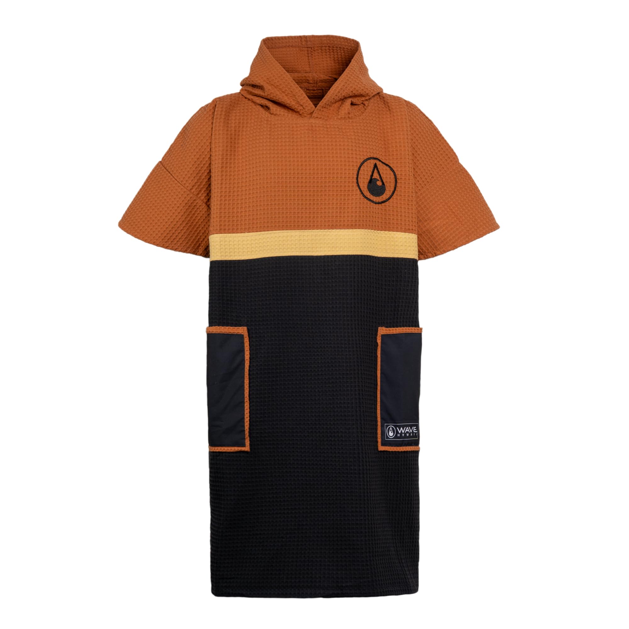 WAVE HAWAII Ponczo kąpielowe dla kobiet i mężczyzn, rozmiar L/XL, 165-195 cm, 100% bawełna, ponczo surfingowe dla dorosłych, ponczo podróżne z wysoką absorpcją wody, pomoc w przebieraniu, na plażę