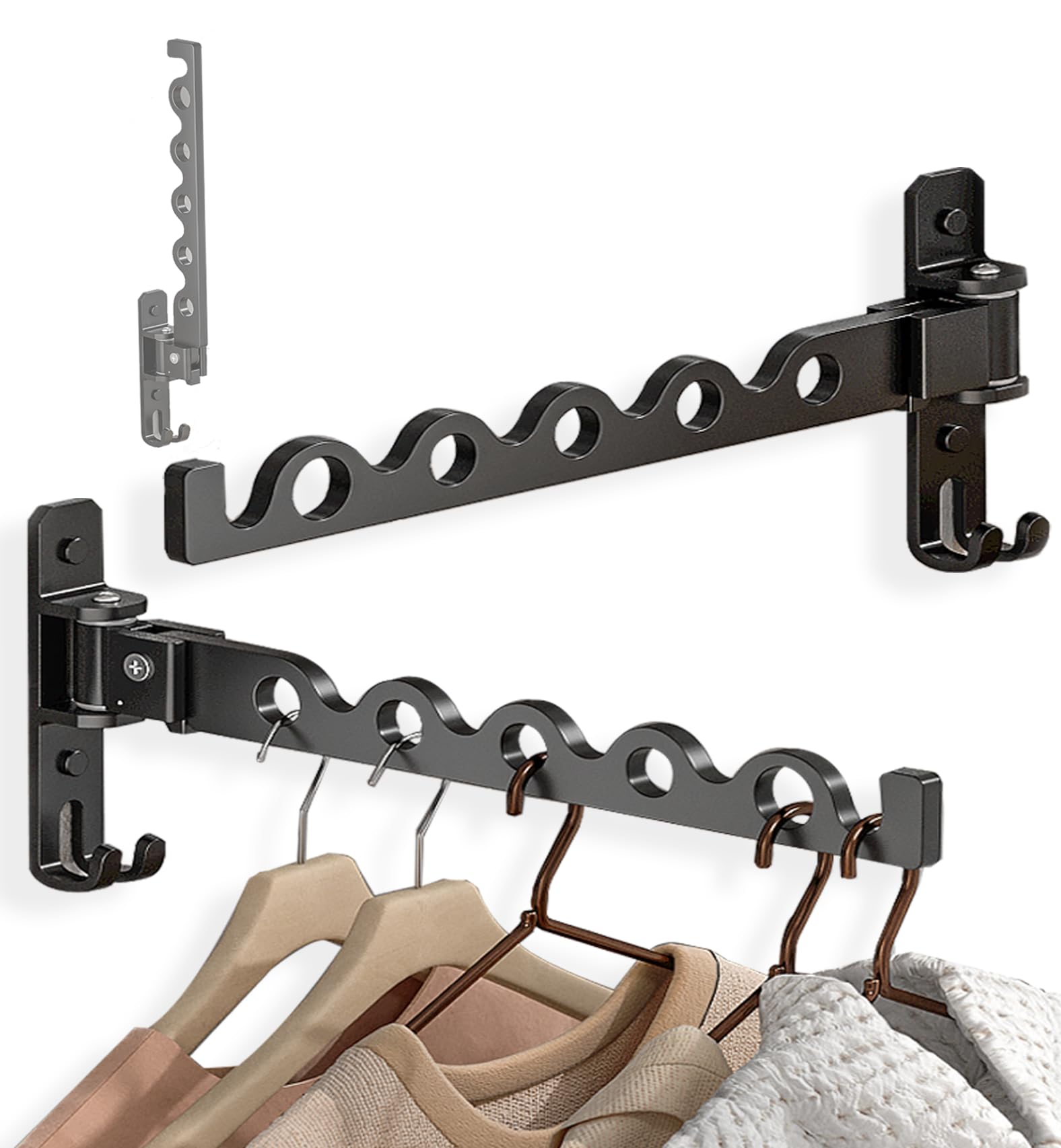 Dr.DJ Wall Hanger for Clothes, Coat Hanger Wall Mounted Matte