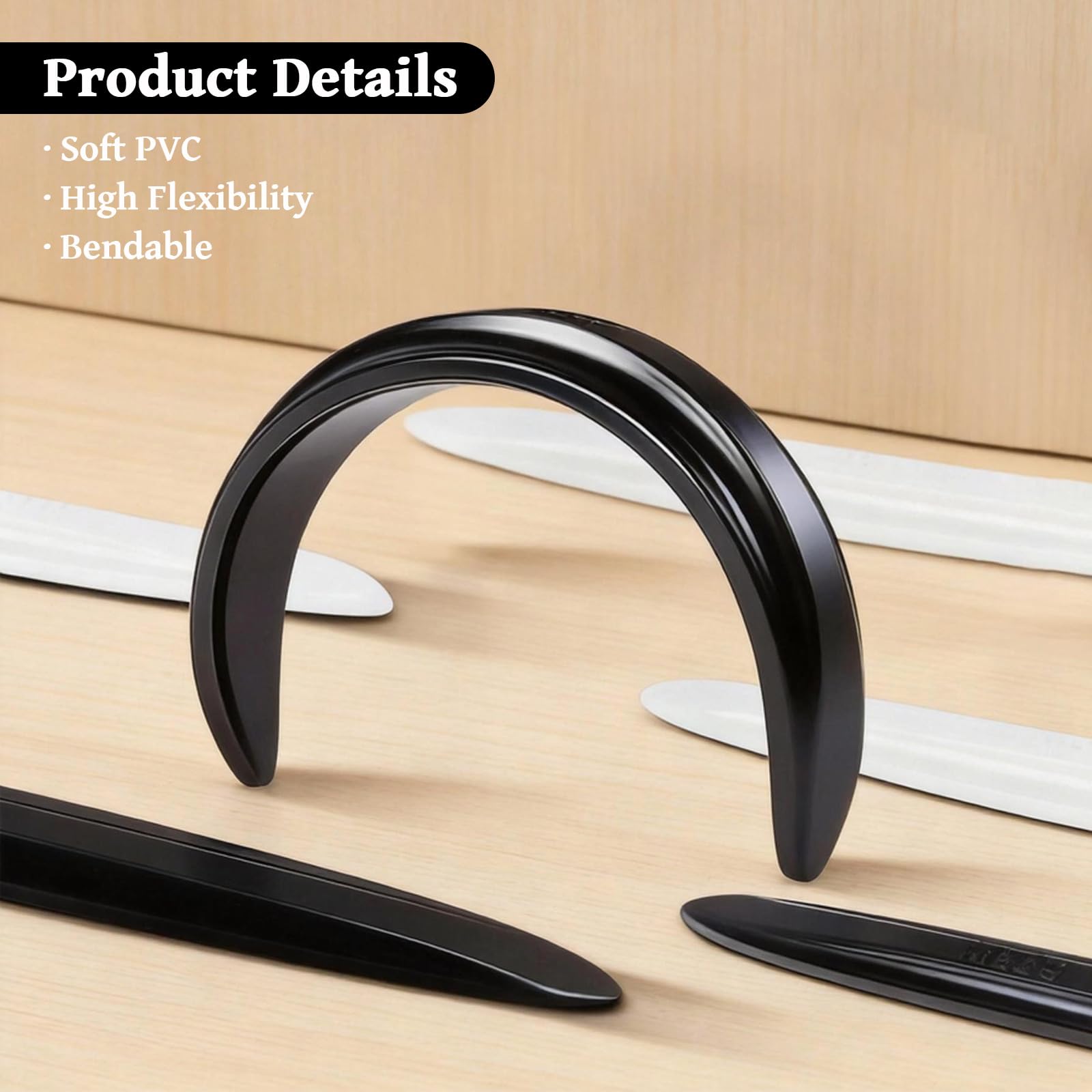 Car Door Protector 6PCS Anti-collision Scratch-resistant Universal Protection Strip Black - Image 3