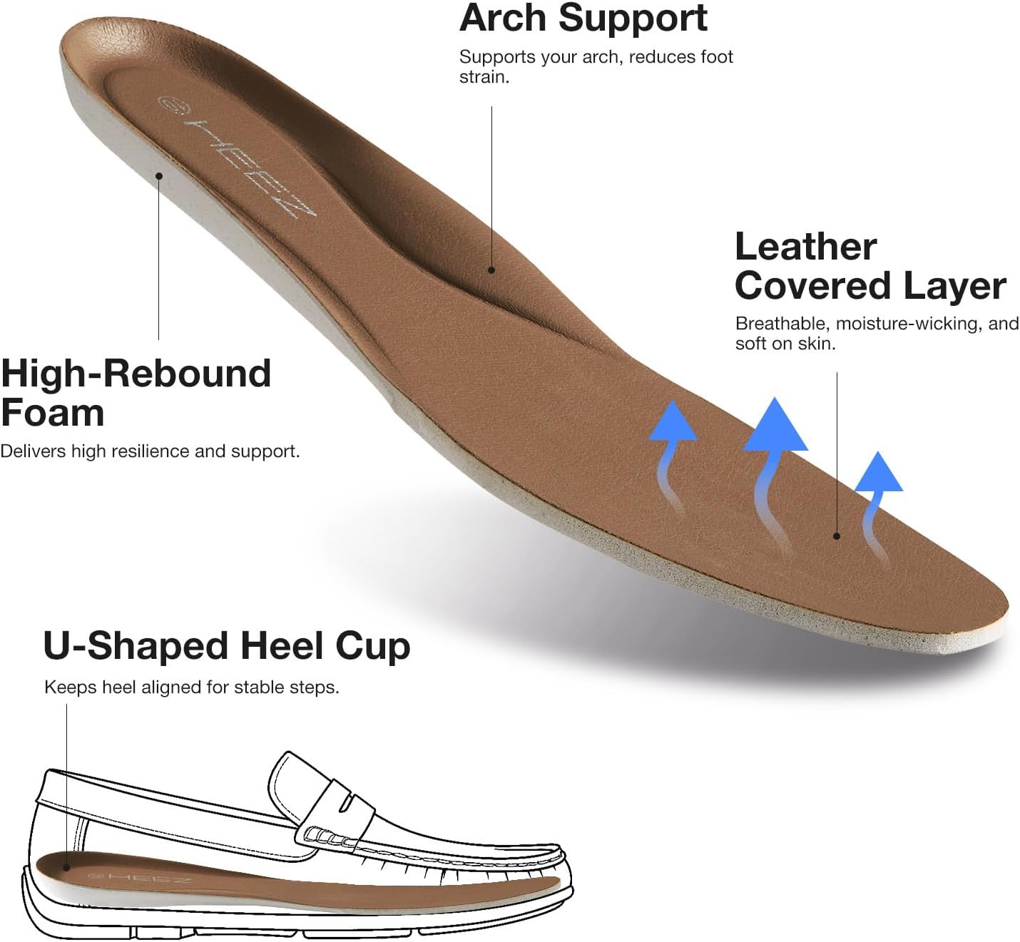 HEEZ Men's Loafers Slip On Dress Shoes Penny Loafers Leather Casual Driving Boat Shoes for Men - Image 6