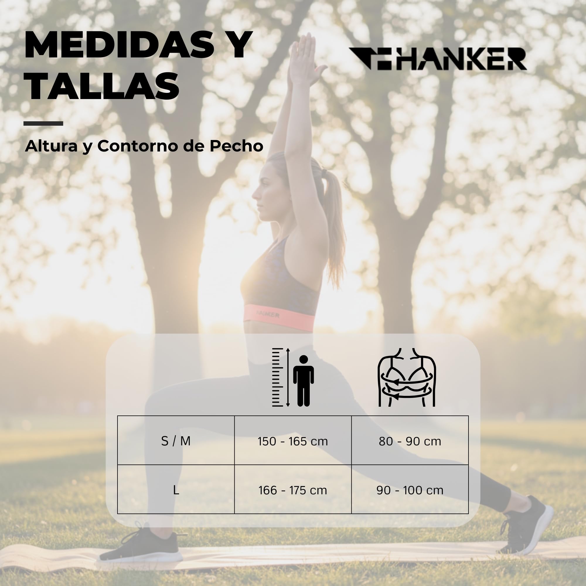 HANKER Top Deportivo Mujer de Alto Soporte con Espalda Cruzada – Sujetador Deportivo cómodo, Transpirable y sin Costuras