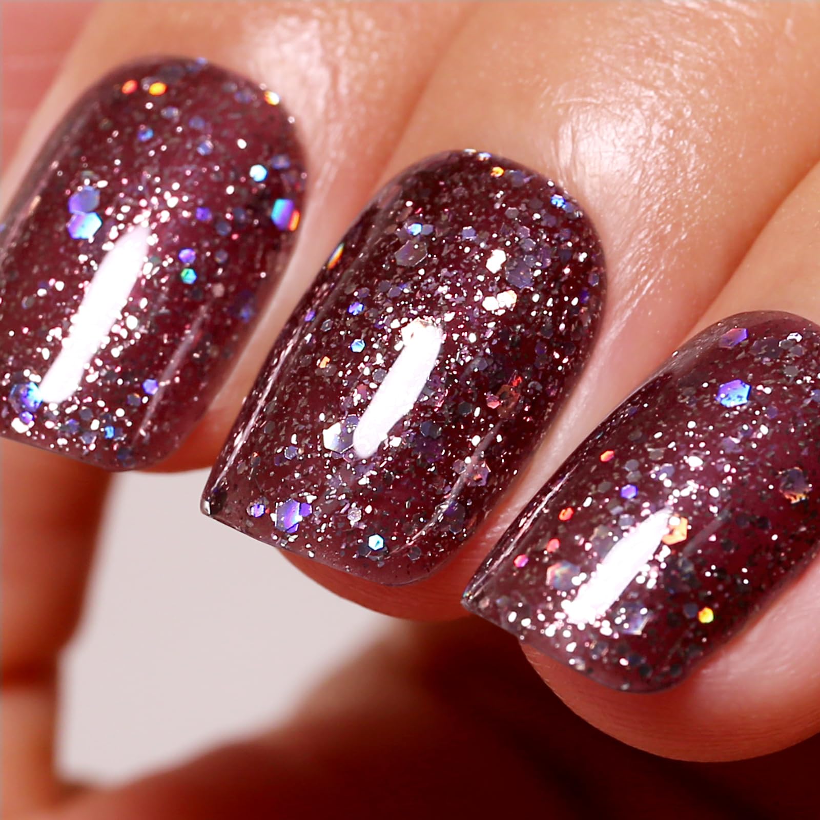 Ozzeal Iridescent Nude Mauve Pink Gel Nail Polish, 15ML Sparkle Shimmer Glitter, Soak Off LED UV Gel Nail Polish for Art DIY Manicure — view 56