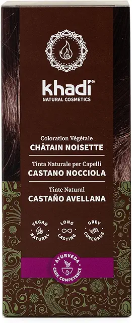 Tinte Natural Khadi Castano Avellana - Color Chocolate Intenso para Cabello Brillante