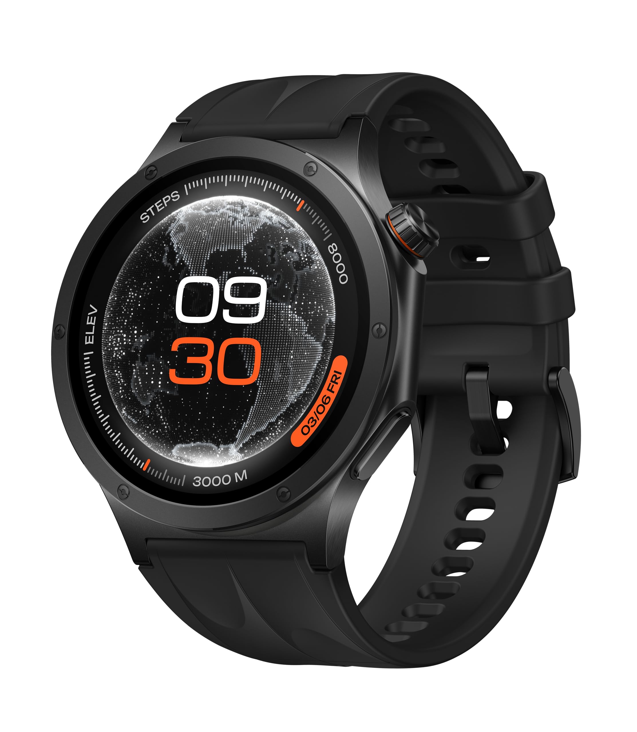 OPPO Watch X3 Smartwatch con Wear OS, Pantalla AMOLED 1.5”, Batería hasta 16 días, ECG y Salud en 60s, GPS Dual, Resistente IP69/5ATM, Titanio y Cristal Zafiro, Obsidian Black