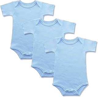 BINIDUCKLING Baby,Clothing,Baby Girls 0-24m,Bodysuits & One-Pieces,Bodysuits BINIDUCKLING Baby Bodysuit Short Sleeve Romper Pack-3 0-24 Month