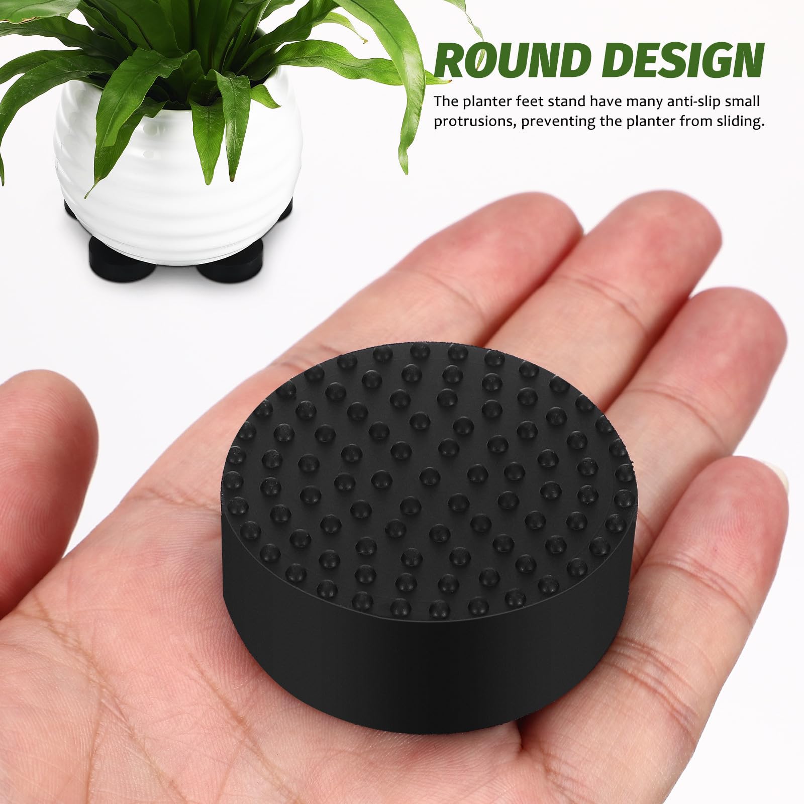 iplusmile 20 Piezas de Patas para Macetas de Goma Redondas, Soporte Elevador para Macetas Buena Capacidad de Carga, Ideales para Jardín E Interior