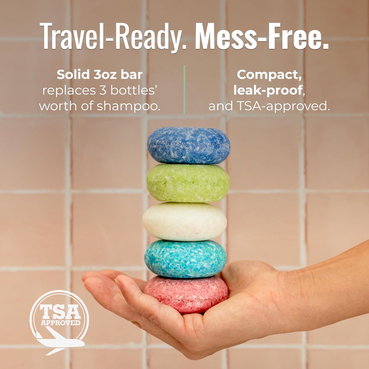 Bloom Shampoo Bar, Vegan Solid Hair Cleanser with Rosemary, Lavender and Peppermint, for Hair Growth and Scalp Health, Zero Waste, Travel-Friendly, Clean Beauty - Image 3