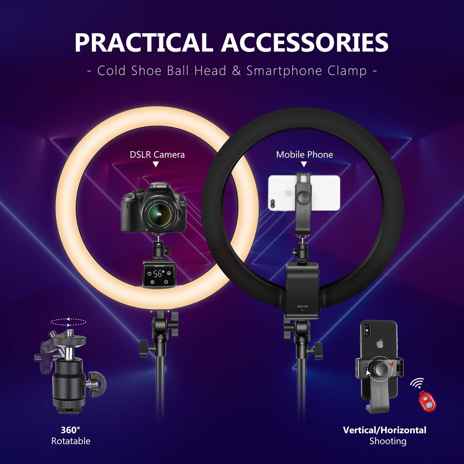 One-Day Sale: Up to 50% Off Neewer APP Control 16-inch LED Ring Light