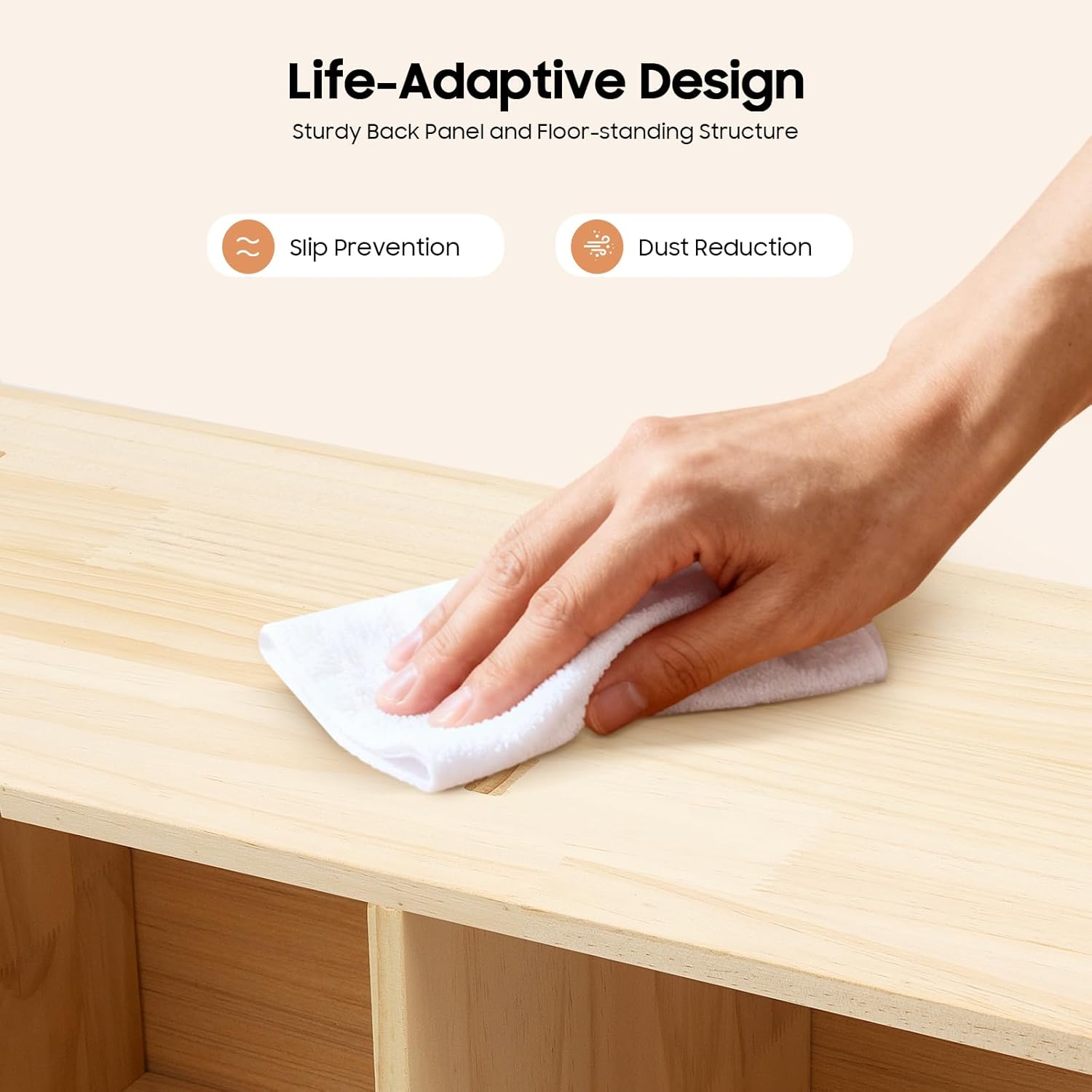 10 Cube Storage Organizer, Solid Wood Open Bookshelf, Floorstanding Cube Organizer Bookcase, Vertical or Horizontal for Living Room Bedroom Hallway School, 59.06x11.81x23.62in