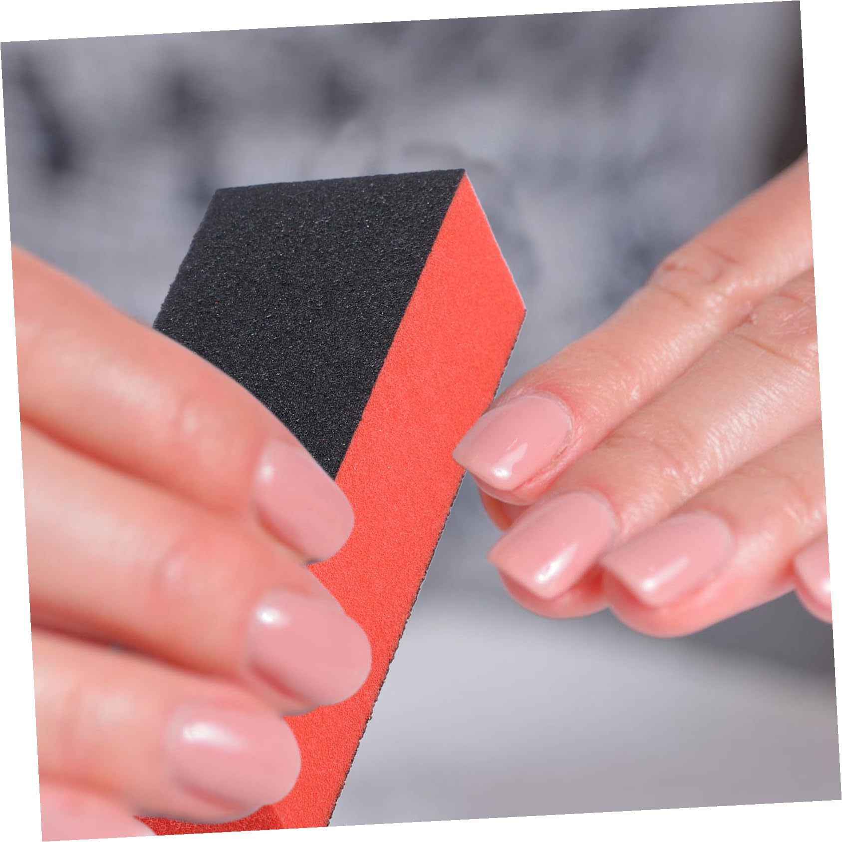 Polierblock und Schwamm Nagelfeile Orangefarbener Polieren mit 3-seitigem Design 60 und 80 Körnung Stabilem Kunststoff für Fingernägel für Professionelle Maniküre und Pediküre