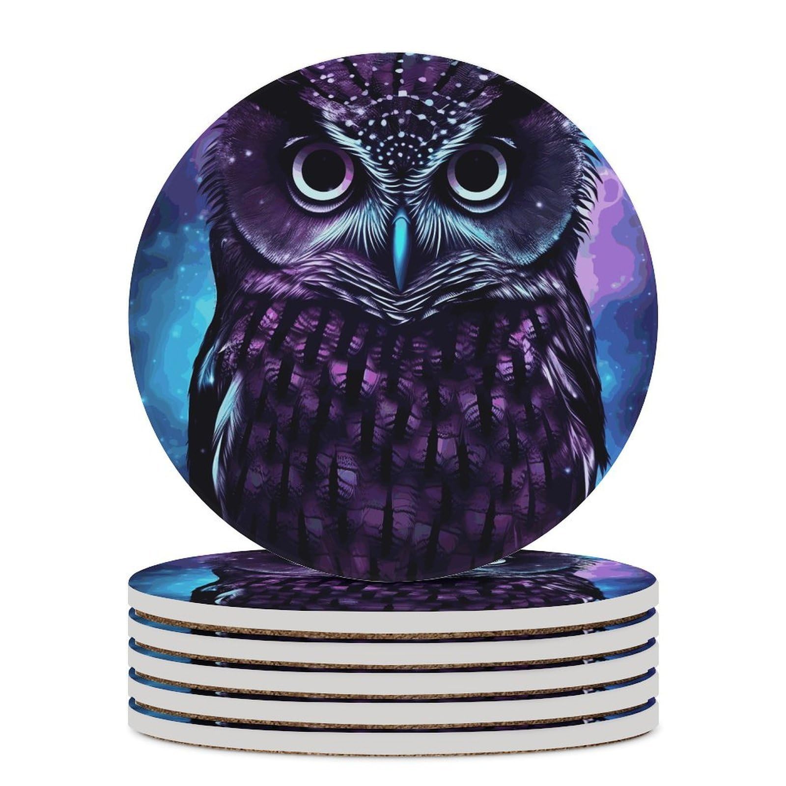Dessous de verre en céramique violette et liège de qualité supérieure