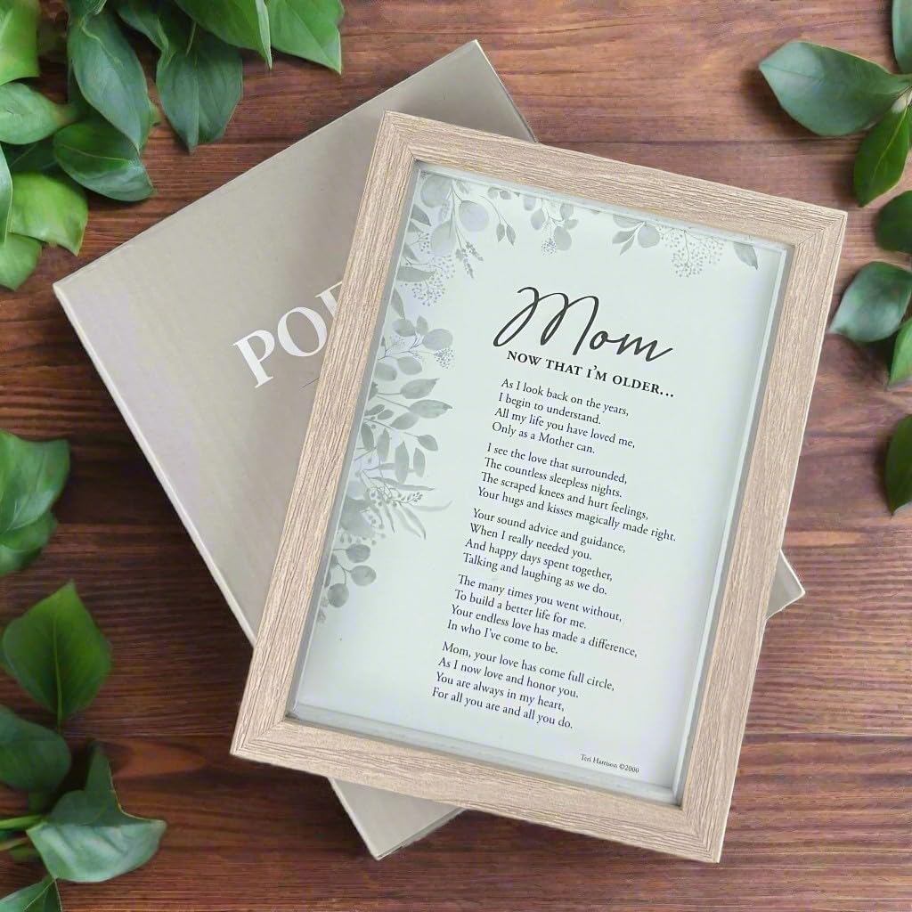 Mom, Now That I'm Older- Gift for Mom from Daughter Or Son for Mother's Day, Christmas, Birthday - Mom's 50th/70th/80th Birthday Gift, 5 x 7 inches, Wood Color - Image 5