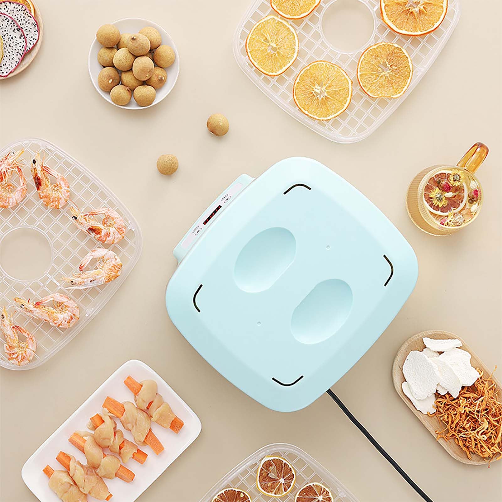 Macchina disidratatrice per Frutta e Verdura, termostato Elettrico Portatile Regolabile, Macchina disidratatrice per Alimenti con Flusso d'Aria a 360°