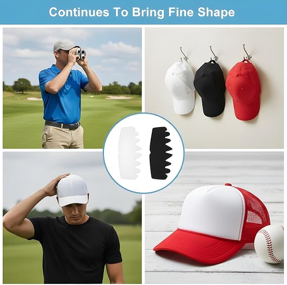 10 Pcs Hat Shaper Insert Hat Sweat Liner Reusable Baseball Cap Shape Liners for Men Women Washable Ball Cap Cardboard Insert Hats Reshaper Sweat Protection Baseball Caps Sweat Liner
