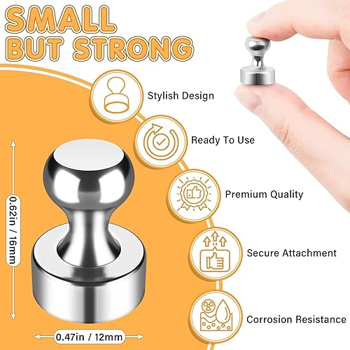 Miniatura 6 de 12 imanes fuertes para pizarra blanca, imanes de nevera para adultos, imanes de refrigerador, nevera magnética, pequeños imanes fuertes para cocina,