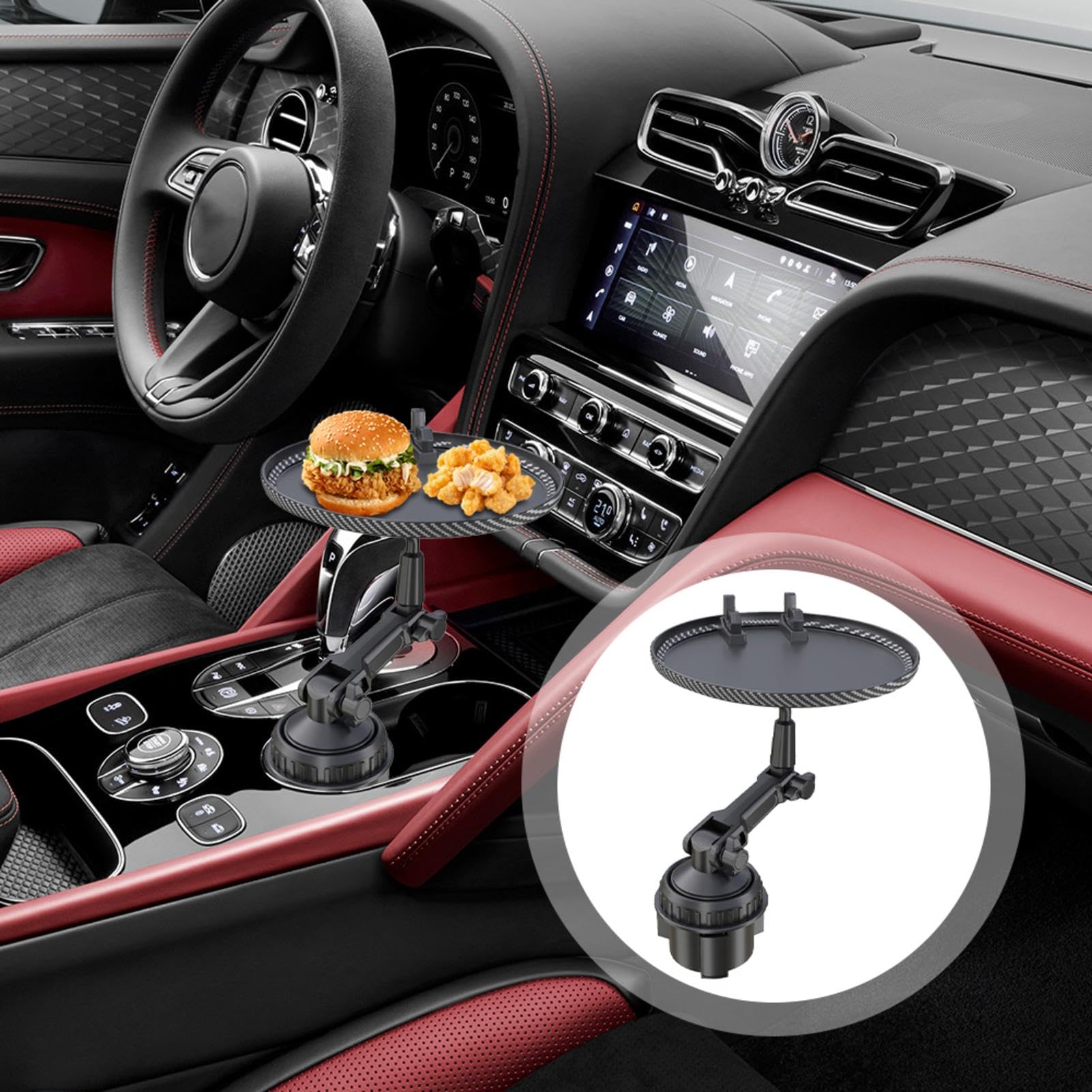 Porte-gobelet de voiture pliable, plateau de nourr... - Grandado