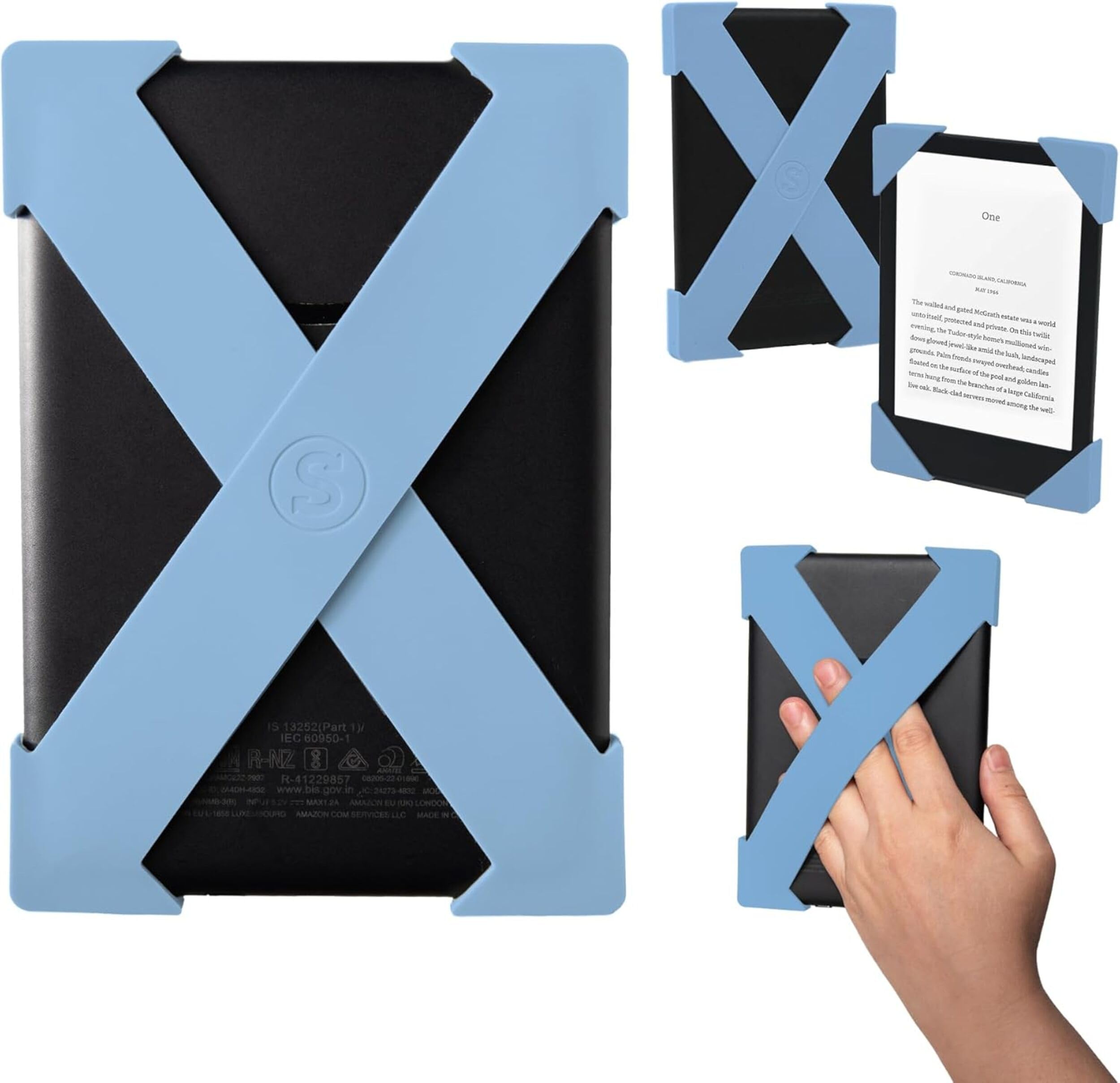 Strapsicle Kindles & Kobos Hand Strap - Fits Paperwhite Gen 11/12 (6.8"/7"), Signature Edition - Colorsoft - 2 Pack - Large - Bondi Blue