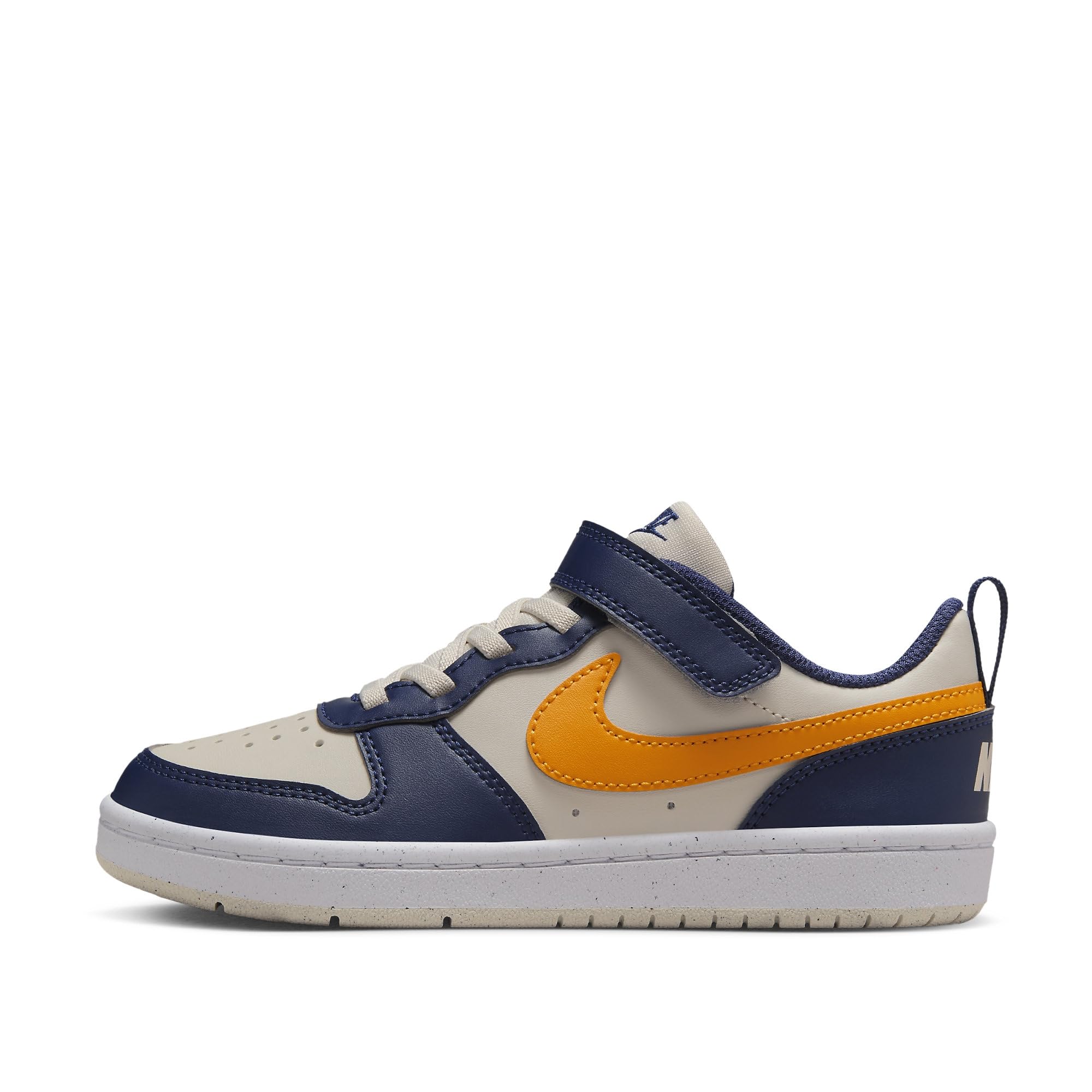 Nike Jungen Court Borough Low RECRAFT (PS) Sneaker, Lt Orewood BRN/Orange Peel-Mid, 31