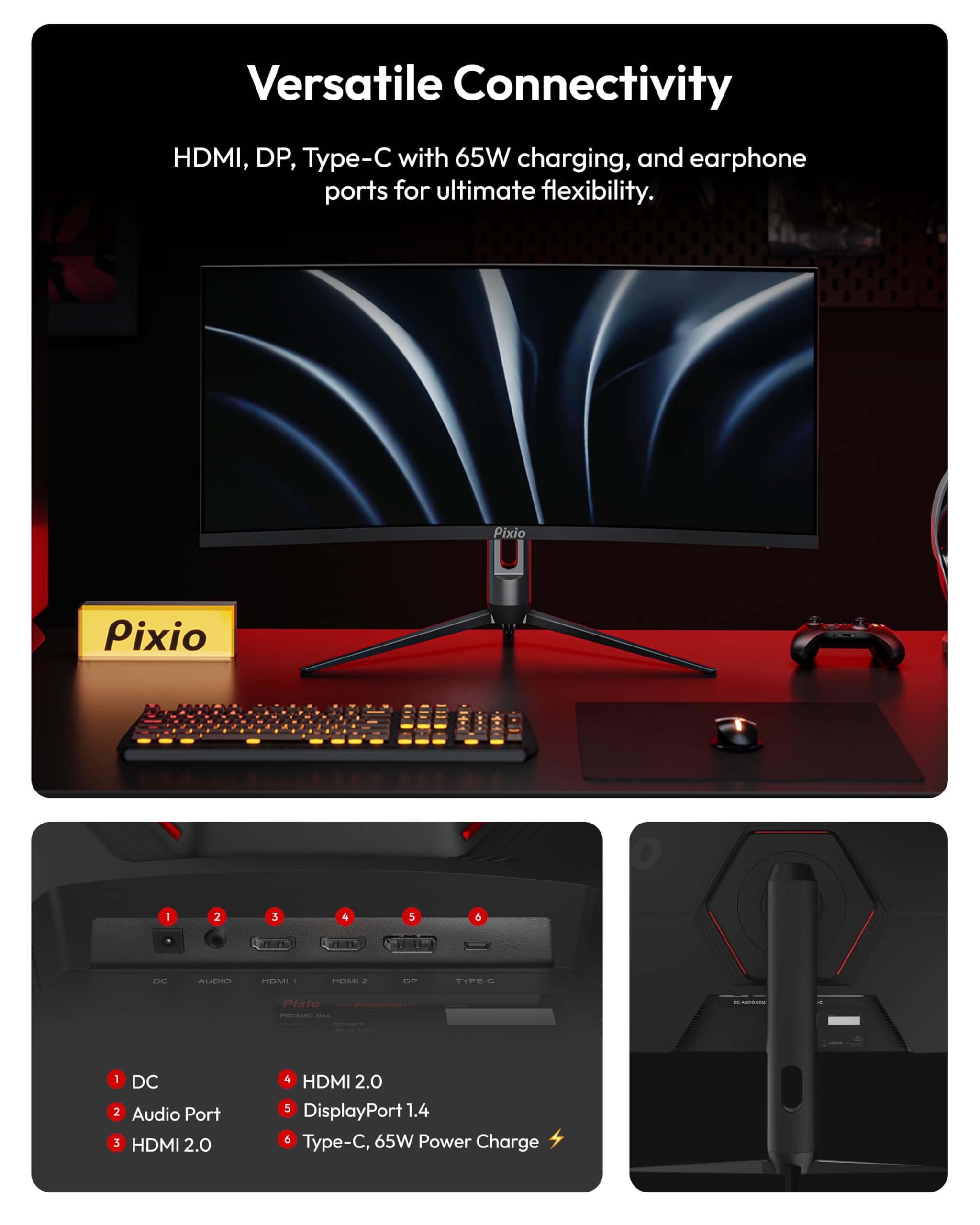 Amazon.co.jp: Pixio PXC348C Neo 34インチ 180Hz リフレッシュレート