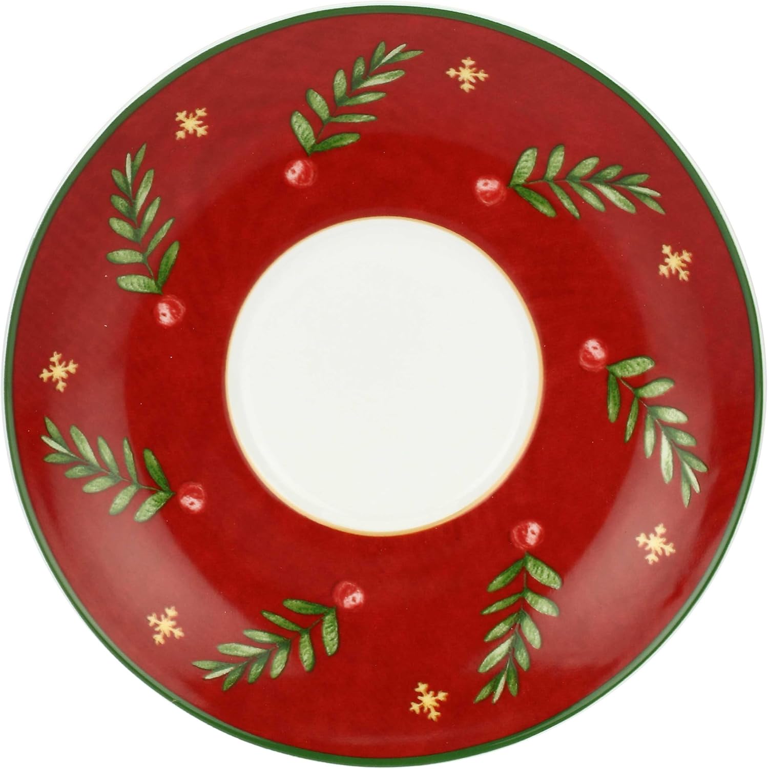 THUN, Breakfast Mug with Saucer in Porcelain, Christmas Surprises Collector's Cup, Gift Idea for Christmas, Cup Diameter 12.2 cm, 10 cm H, Capacity 650 cc, Saucer Diameter 19.5 cm