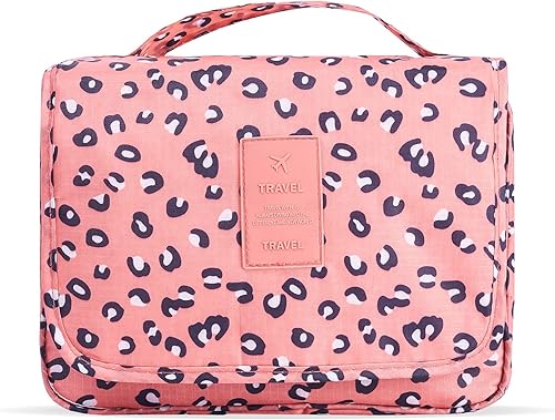 Vista 7 de Bolsa para productos cosméticos. Bolsa para colgar productos de tocador. Organizador de viaje, para hombre y mujer., Azul Flores), Azul