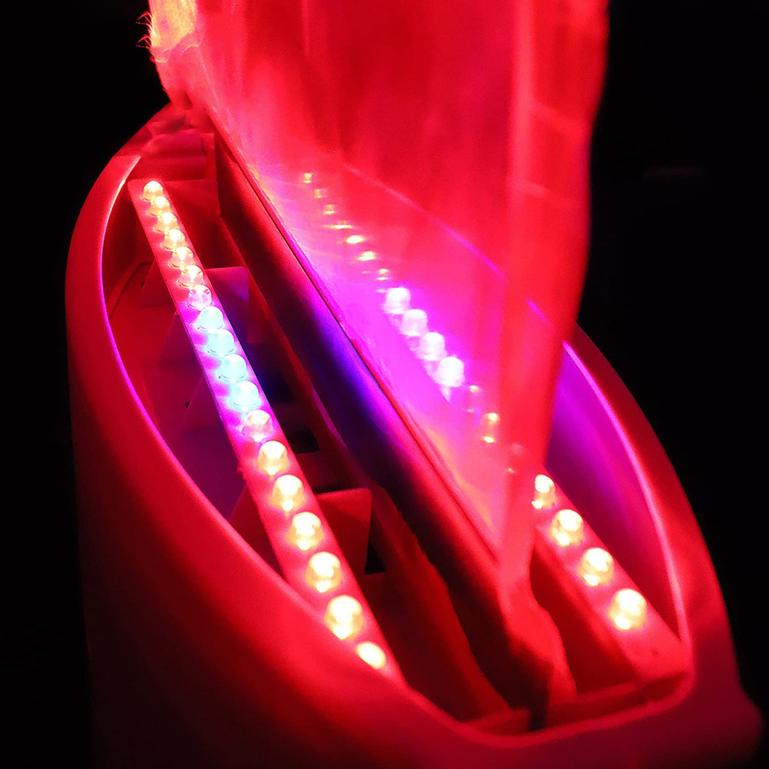 36LED Falso Fuoco Fiamme Effetto Luce, Lampada da Tavolo Fiamma Tremolante Artificiale Decorazioni per Feste di Natale Forniture per Feste per Bar, Palcoscenico, Casa,Black-1.5m