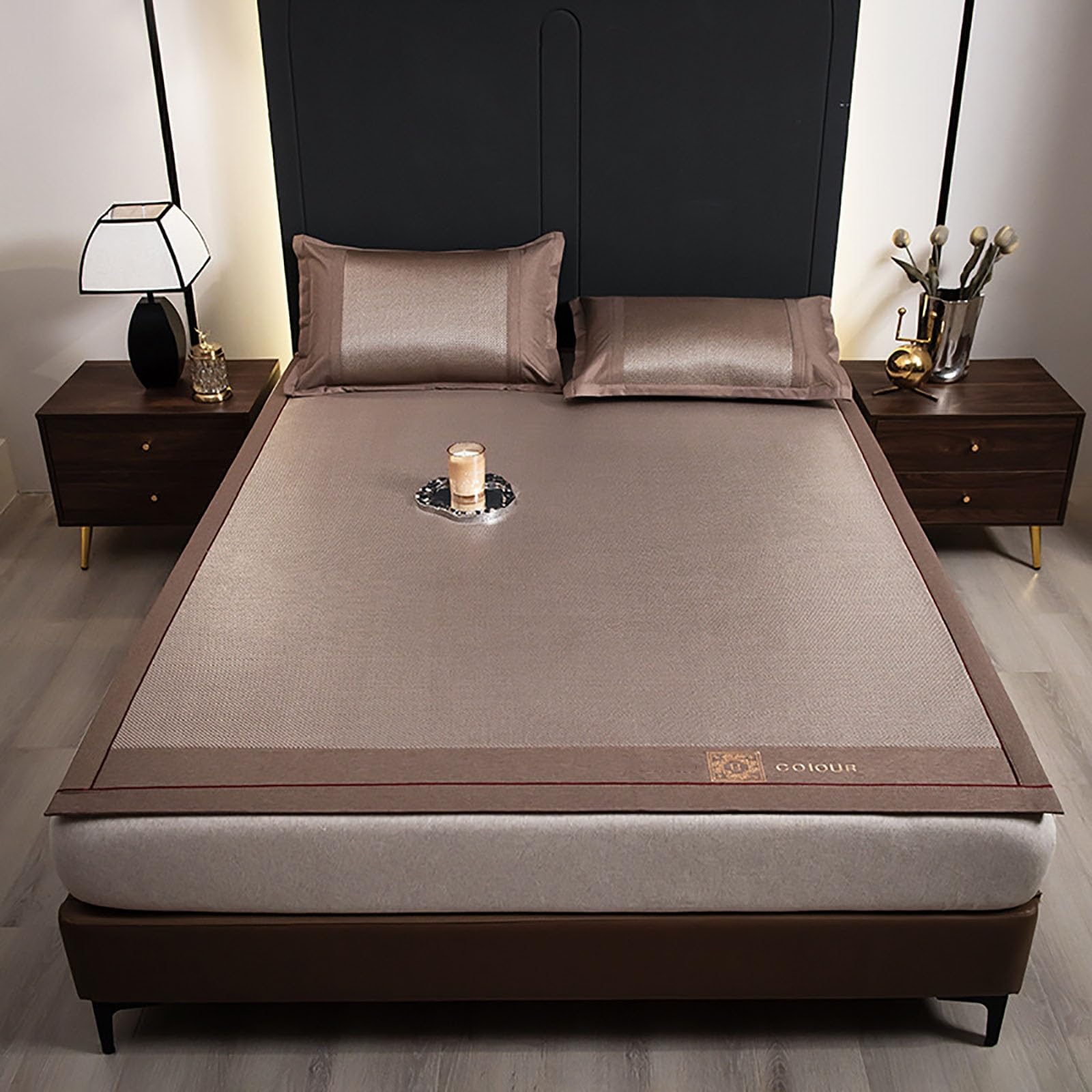 HYQOUKLR Rattan Mat Bed, Bamboo Sleeping Mat Multicolor Multiple Sizes(Color D,120cm)