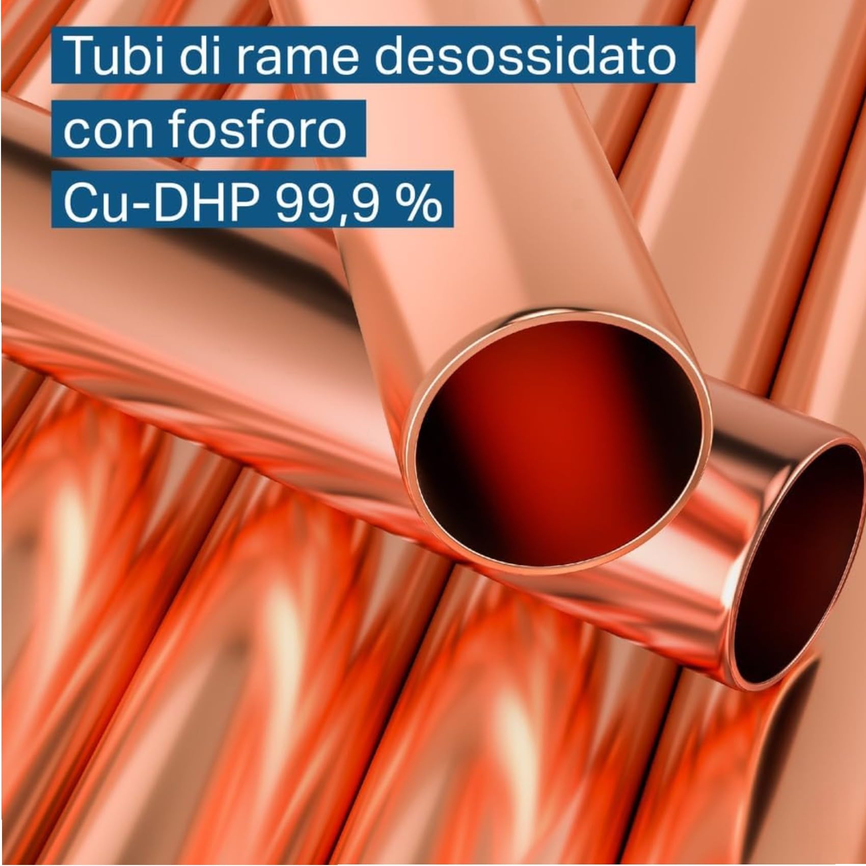 Kit Tubi Rame Climatizzatore 3 Metri Precartellati 1/4" + 3/8" con Raccordi, Isolati Guaina Ignifuga per Condizionatore Split R32 R410A R407C