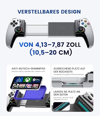 HASACOOL Handy-Controller Bluetooth für Smartphone & Switch