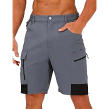EZRUN Mens Hiking Cargo Shorts Quick Dry Golf Outdoor Work Tactical Shorts with Multi Pocket for Fishing Travel
