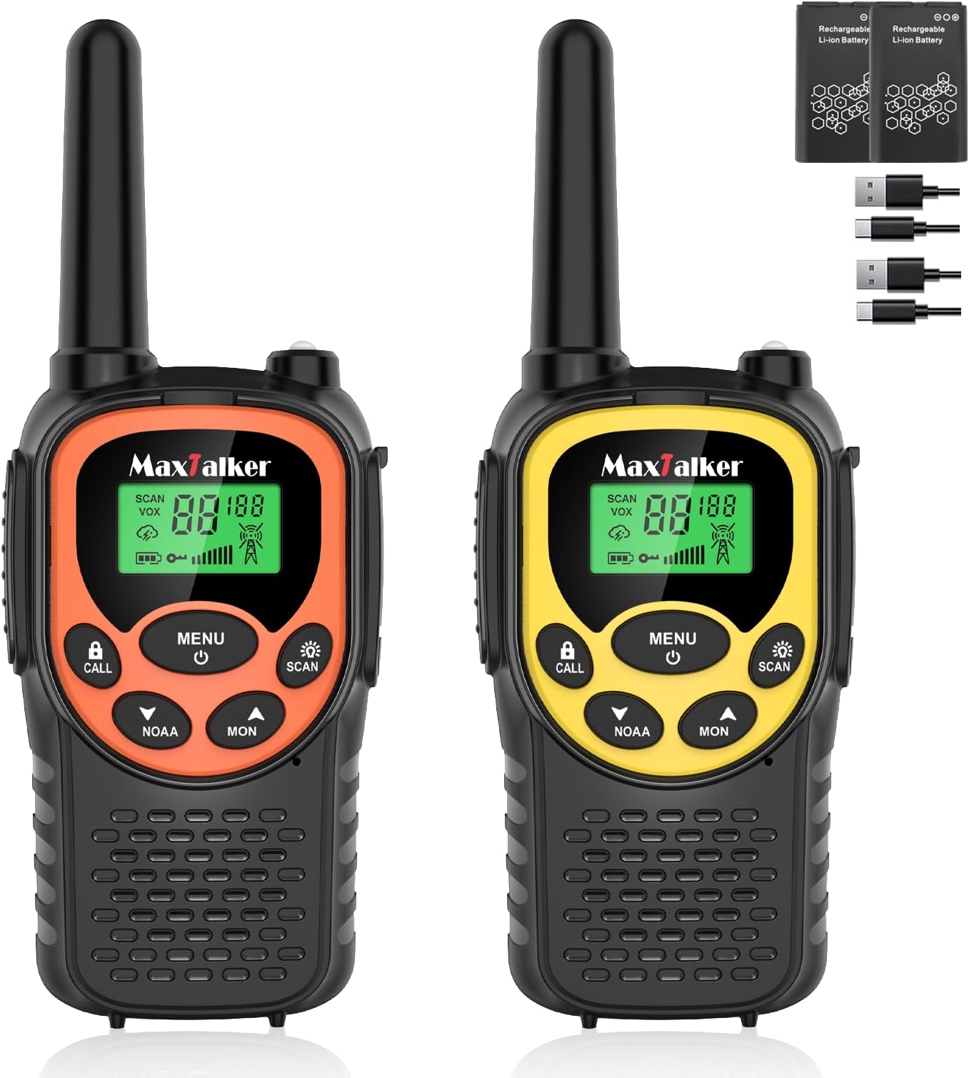 Walkie Talkies Long Range 2 Pack,Rechargeable 22 FRS Channels Two Way Radio
