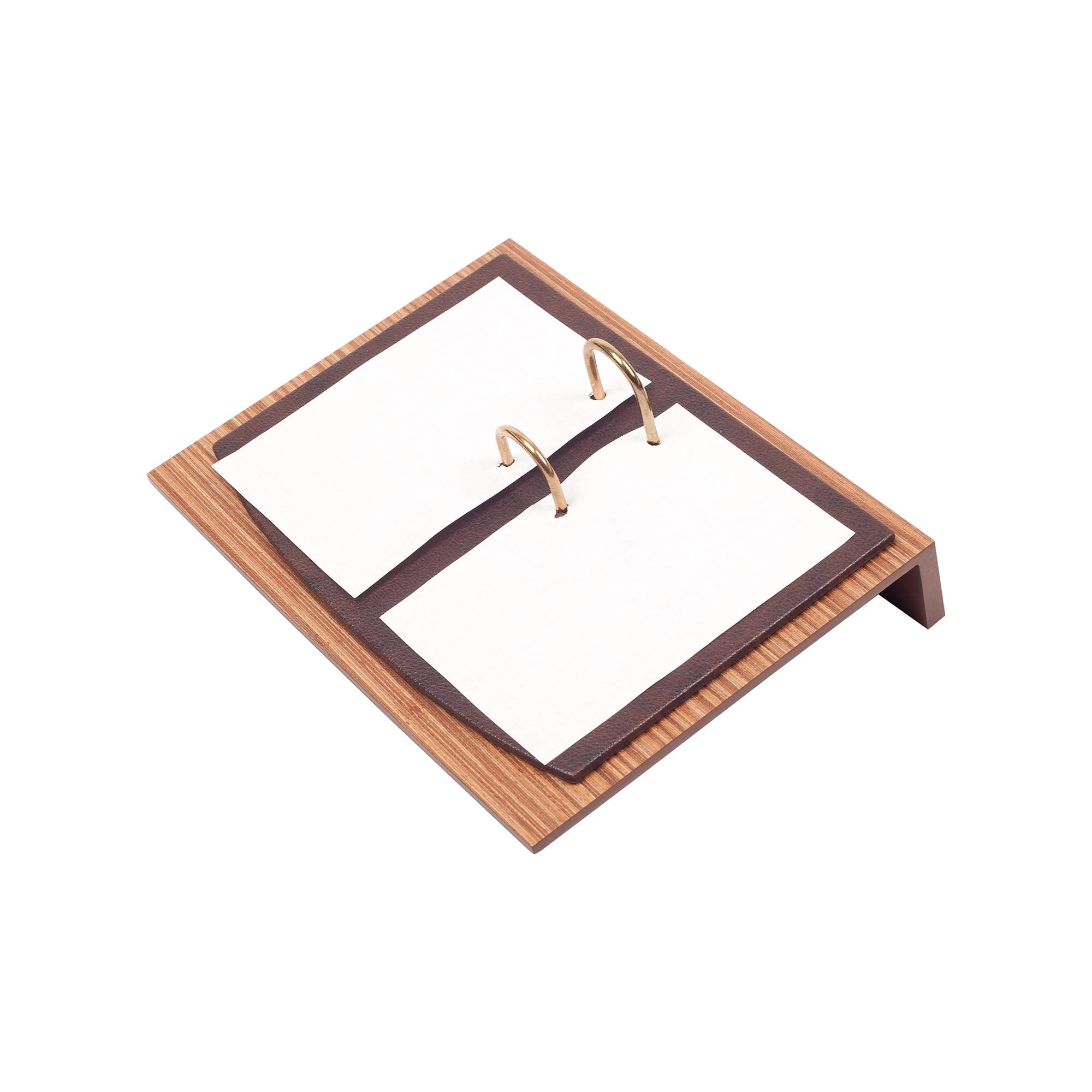 Set di organizer da scrivania in pelle Lux, combinazione di legno di noce - Accessori da scrivania per ufficio - Forniture per scrivania - Set da scrivania in pelle - 11 pezzi (Brown)