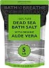 Aromasong Dead Sea Salt with Organic Aloe Vera, Spa Bath Salts, 5 Lbs Fine Bulk resealable Pack, 100% Pure & Natural, Soak for Women & Men for Tired Muscles & Skin Issues Packaging May Vary
