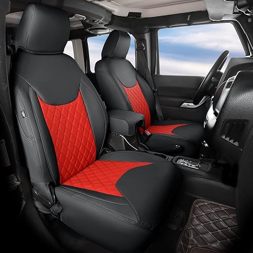 GIANT PANDA Juego completo de fundas de asiento de coche personalizadas para Jeep Wrangler 4 puertas JK Sahara Sport Rubicon Unlimited Willys