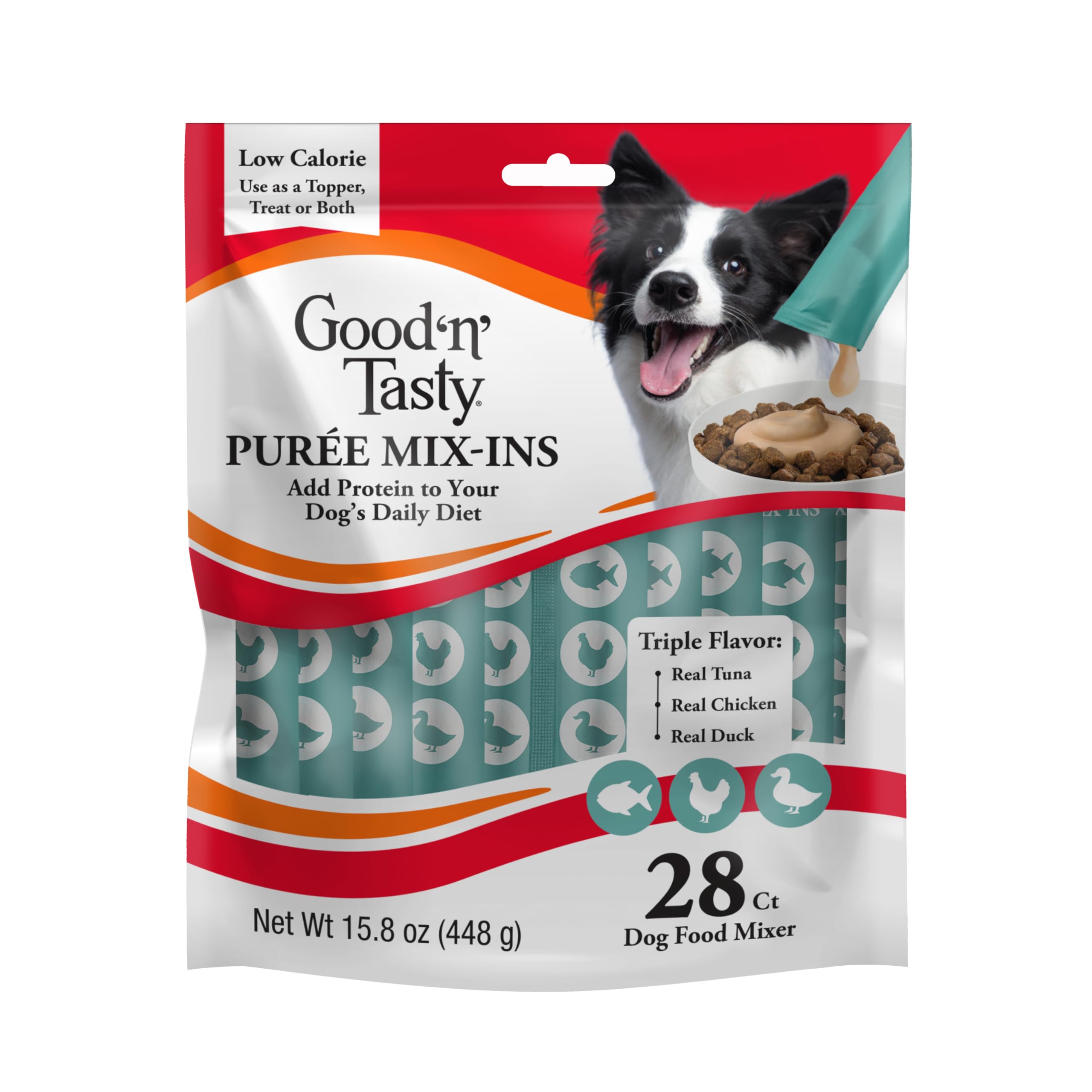 Good 'n' Tasty Puree Mix-Ins Dog Food Topper or Treat, 28 Count