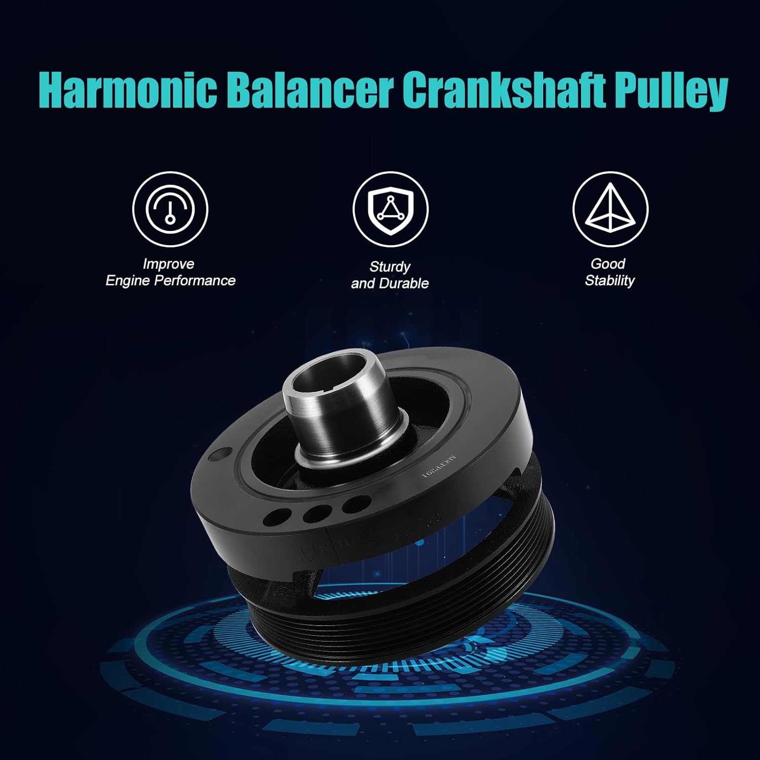 594-133 Harmonic Balancer Crankshaft Pulley (5.9L V8) For 1994-2003 Dodge Dakota Durango Ram 1500 2500 Van B250 B350 B1500 B2500 B3500,For 1998 Jeep Grand Cherokee 53021284 53020182 53021284AA