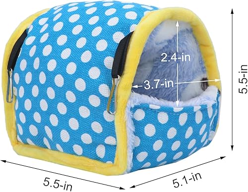 Miniatura 6 de Wontee Hamster Bed Hideout Sugar Glider Hamaca para animales pequeños, casa de cama cálida para hámsters, erizos, planeadores de azúcar, jerbos y
